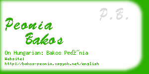 peonia bakos business card